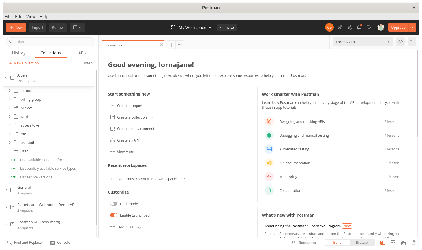 postman collection is now imported