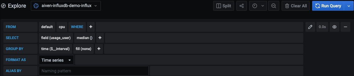 CPU metrics settings