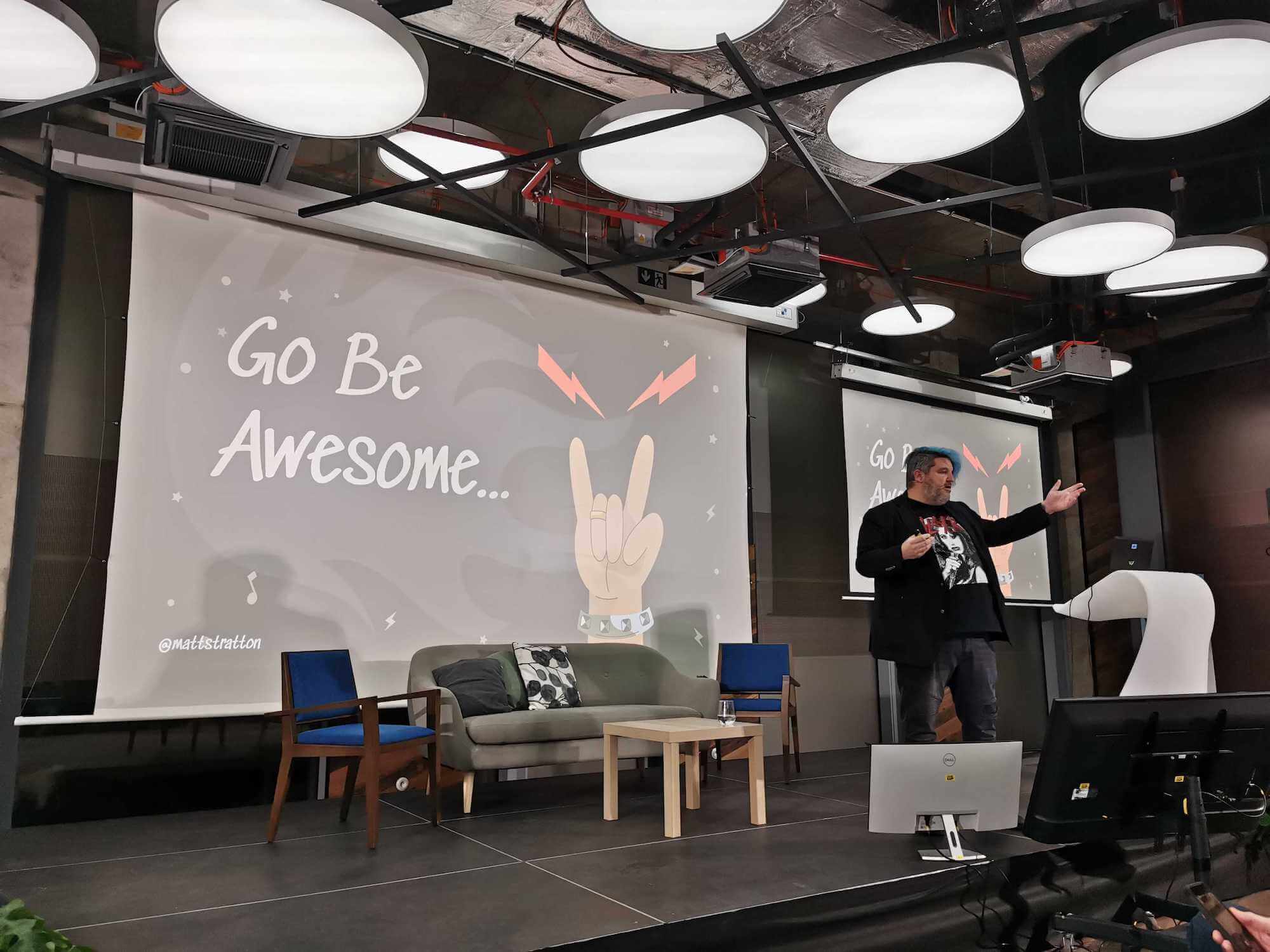 Matty Stratton on stage