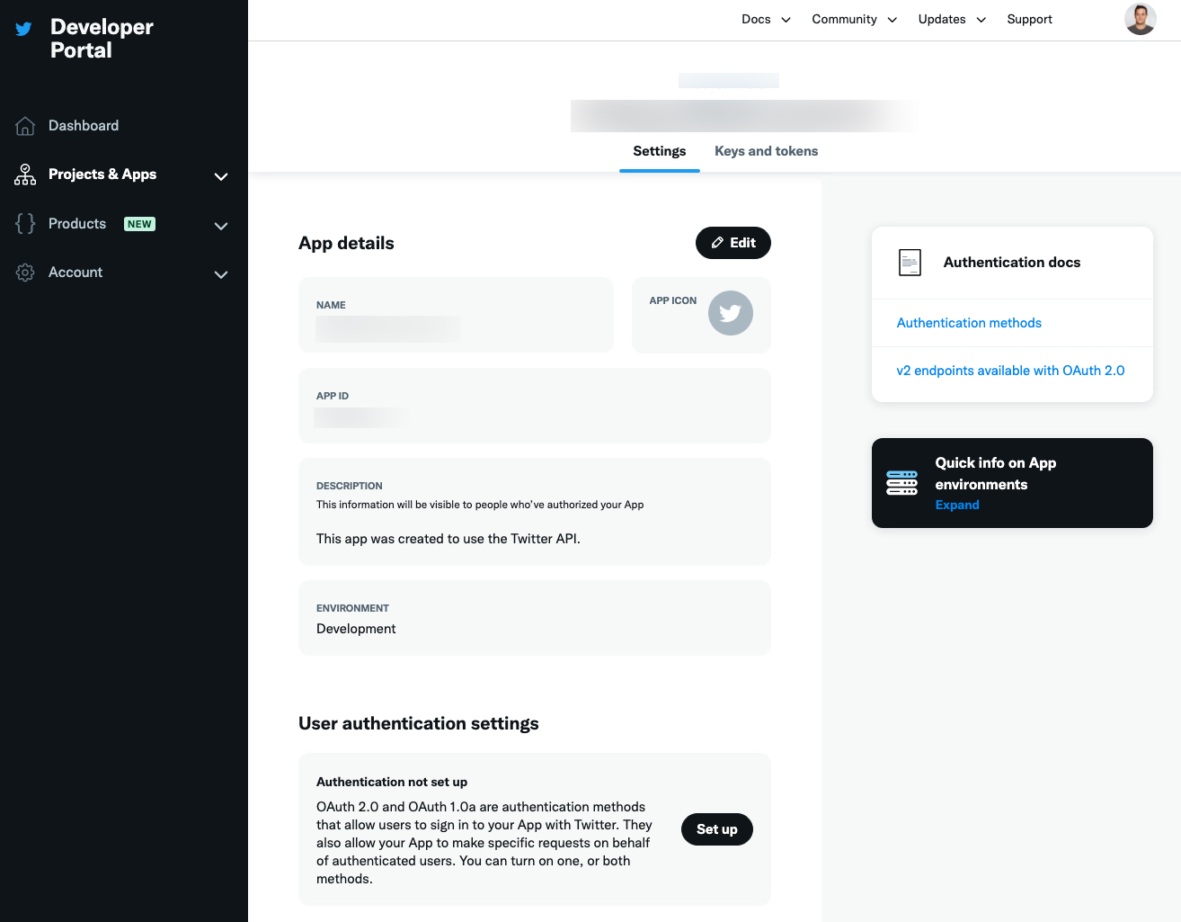 Twitter App and Project build